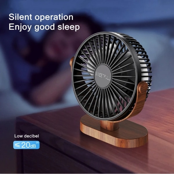 360° roterende 3-trins ventilator Hvid