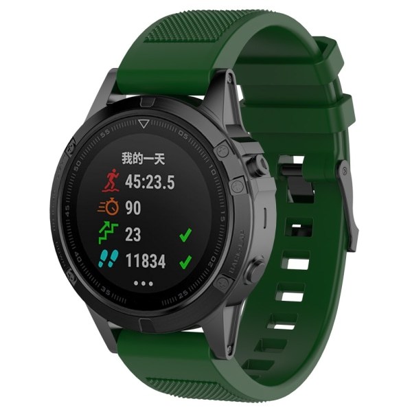 Silikonarmbånd Garmin Fenix 5/5 Plus Grøn