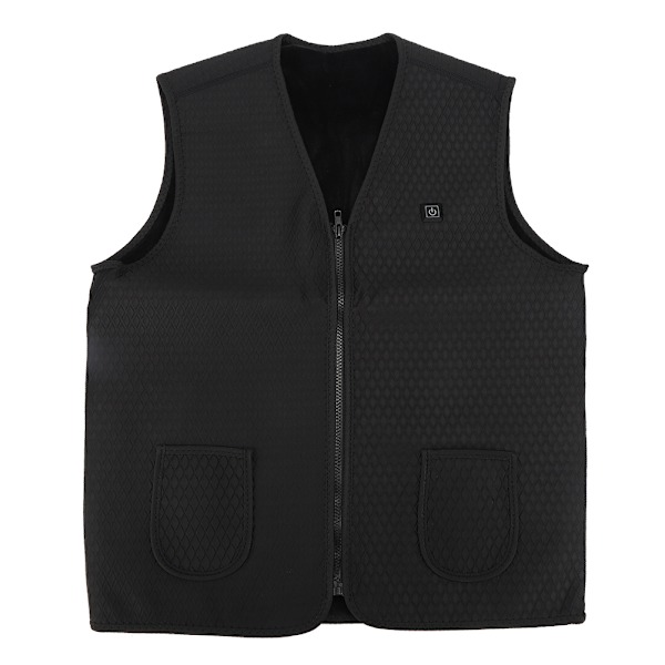 Intelligent Electric Heated Vest Threelevel Temperature Clothes Outdoor Heating Jacket Black(Black L)