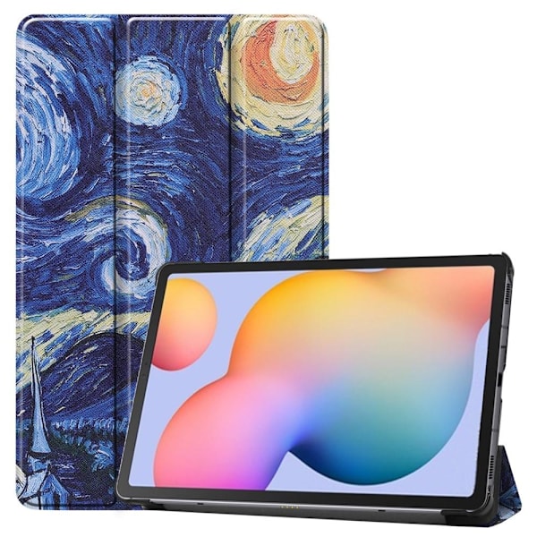 Samsung Galaxy Tab S6 Lite - Tri-Fold Etui - Børstestrøg 200