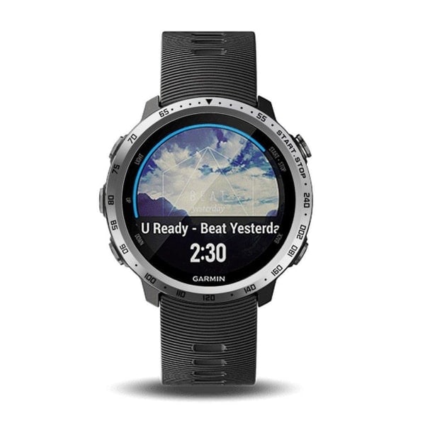 Garmin Forerunner 645 / 645 Music med Numeriske Mønstre, Rustfrit Stål Ring - Sølv / Sort Sølvgrå