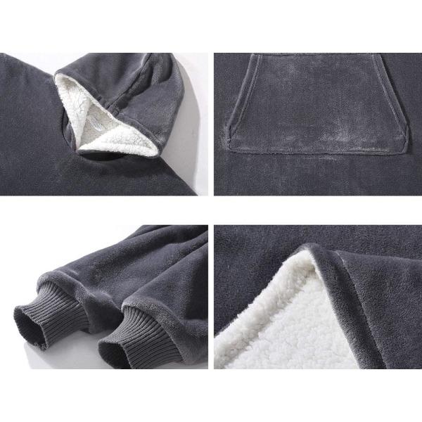 REMAKE Snuggie Oversized Hoodie Tæppe med Hætte Grå grå