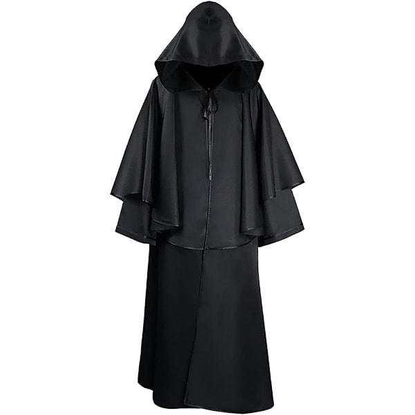 REMAKE Mænds Steampunk Hættekappe Middelalder Kostume Vampyr Victorian Langærmet Kjole Halloween Kostume Mænds Plus Størrelse Dødsdragt Karneval