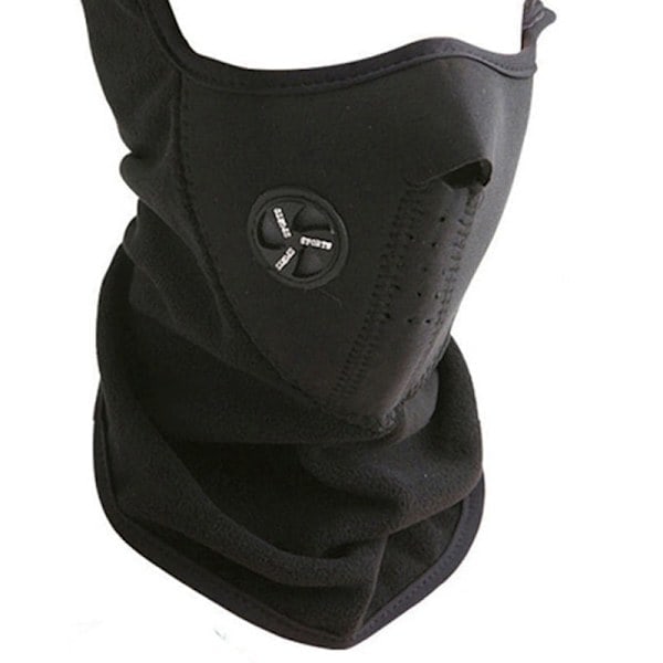 Neopren Halvmask - Svart Svart one size