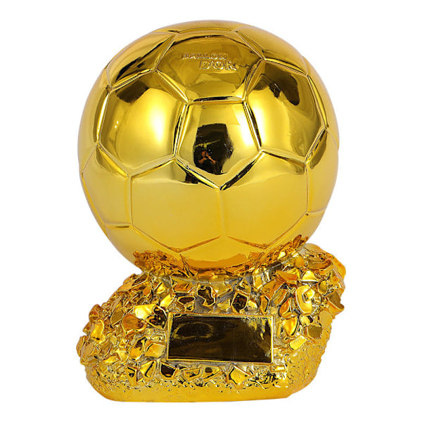 20CM Europeisk fotbollsguldboll, resin trofé fan memorabilia, ny Ballon d'Or trofé fotboll för fotbollsmatch minnesmärke utmärkelse