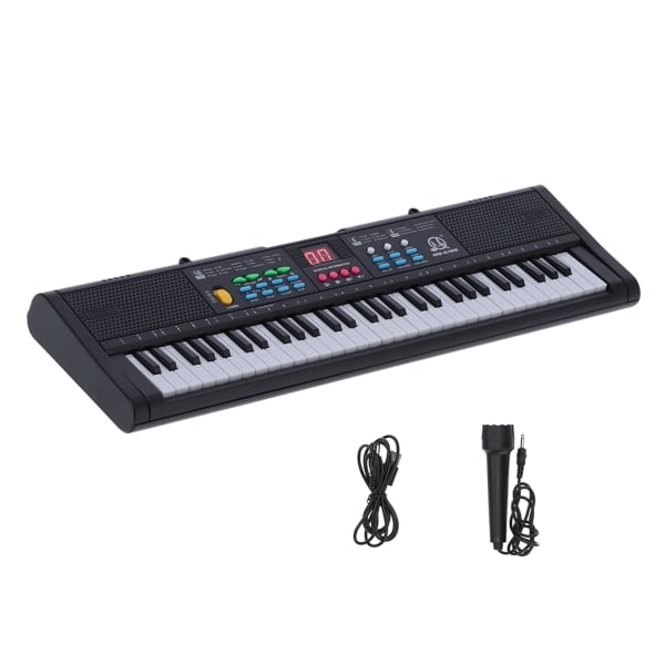 REMAKE Keyboard Piano Instrument 61 Taster Elektrisk Digital Multifunksjonell med Mikrofon MQ6186