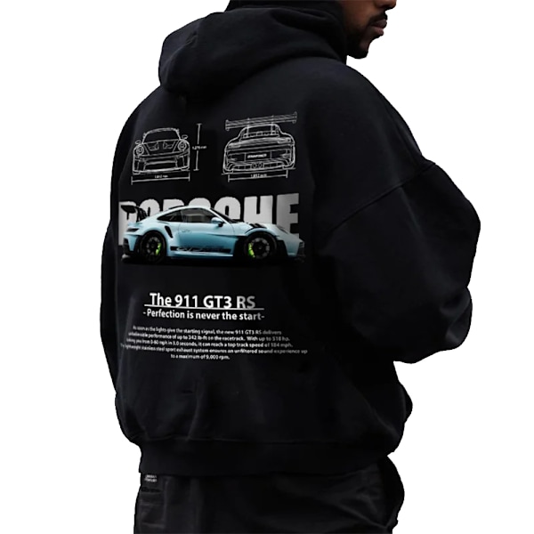 Setcar Porsche911 print til mænd Mode hoodie til mænd og kvinder Farve1 Farve1 XS Color1