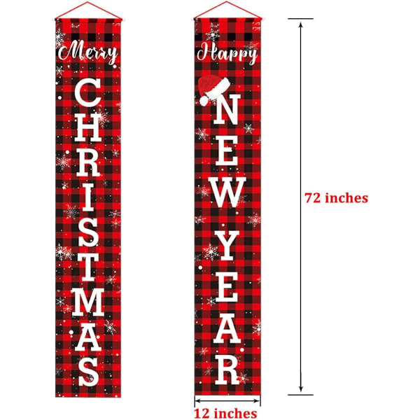 Jul Banner Dørgardin Juledekorasjon