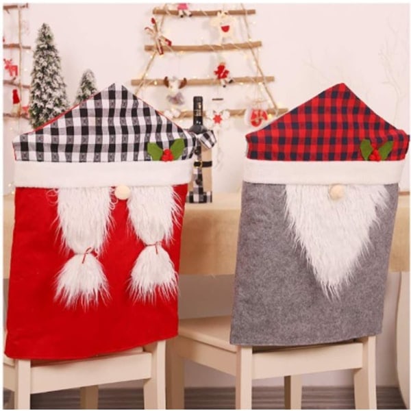 2 stycken juldekoration stolsöverdrag, Mr och Mrs Christma