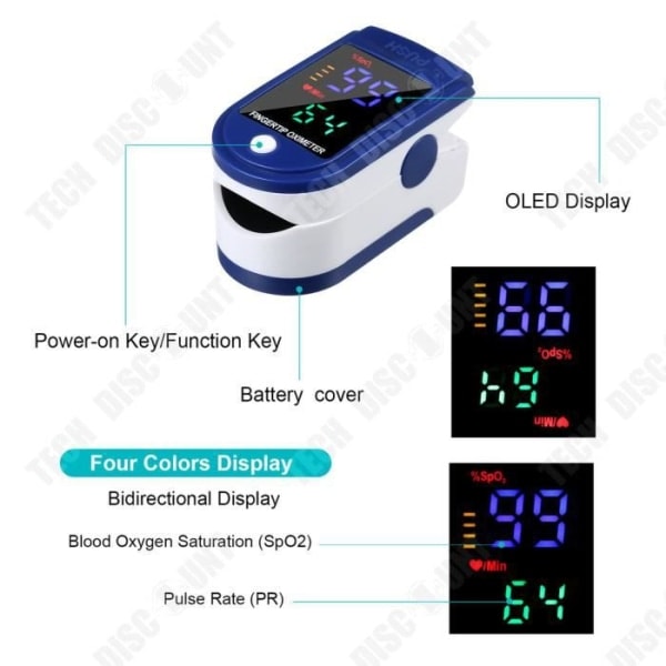 TD® Mini Fingerdetekteringsklämma Hälsoövervakningsinstrument Löpträning Övningsmonitor