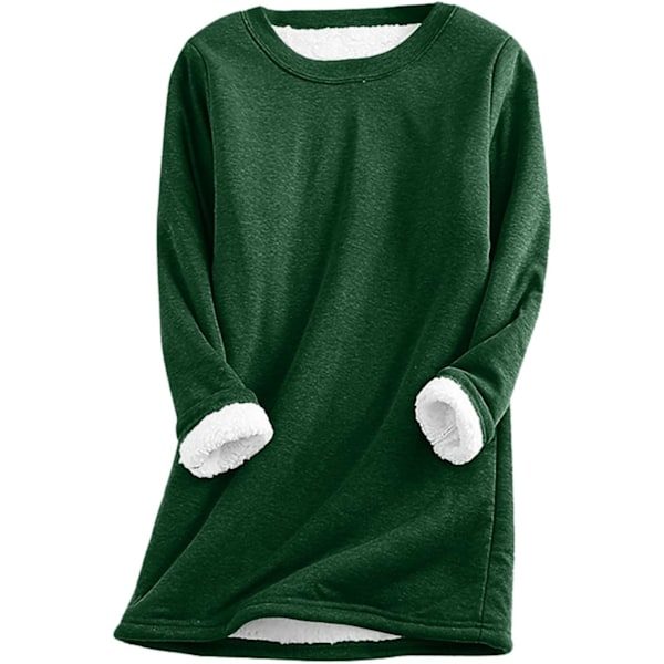 Jouluinen Raidalliset Fleecepullovarpainen Pyöreäkaulainen Pullover-Paita Muodikkaat Pitkähihaiset Treenipaita Vihreä L Vihreä S...