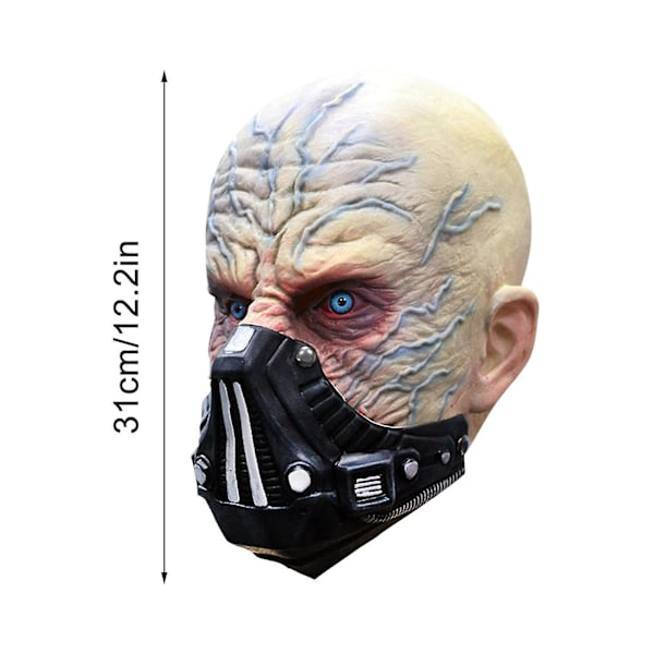 Juldekoration Halloween Cosplay Mask Terror Face Change Full-latex Festtillbehör Maskeradfest Kostym