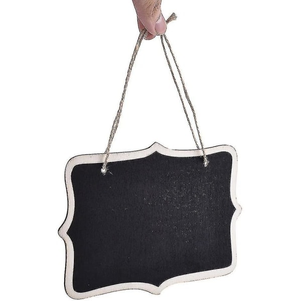 Mini Tavelsvart Prislapp Trä Handskriven Rep Liten Tavla Växtnamn