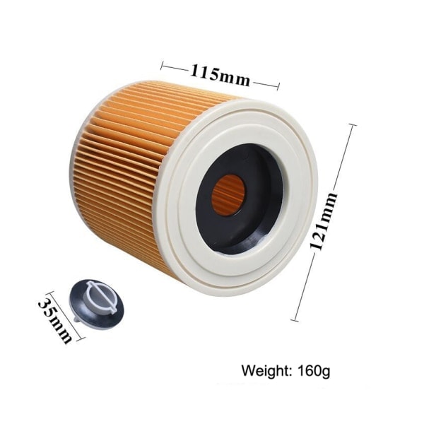HEPA-filter til Kärcher WD2/WD3/MV3/MV2/A2004/A2054/A2204/A2656