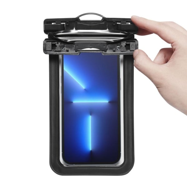 REMAKE Spigen 2-PACK Universal Vattentät Väska / Mobilväska Svart