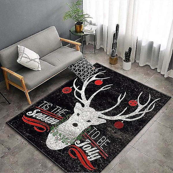 Heminredning Modern 3D Juldekoration Entrématta Vardagsrum Kaffebord Filt Tomtematta Sovrumsmattor 27 27 80x120cm