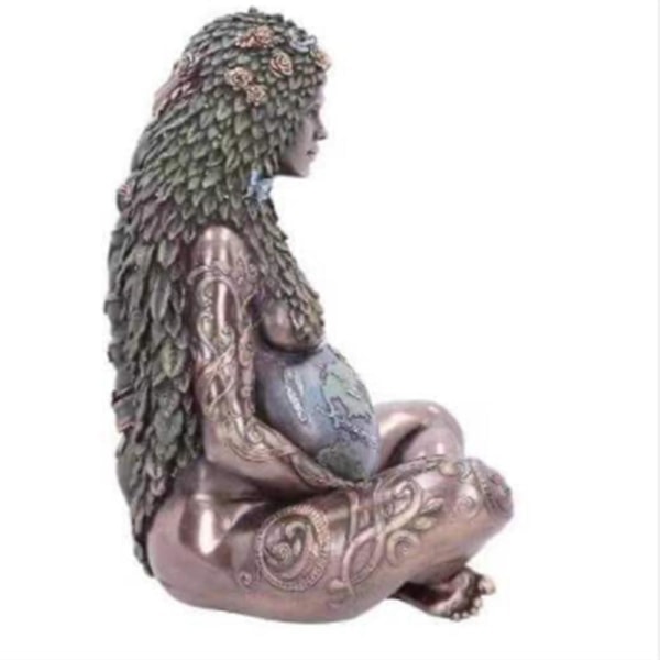 Staty Resin Staty Moder Jord Staty Hem Trädgård Dekoration Resin Staty Konst Staty Utomhus Dekorativ Prydnad 1 st.