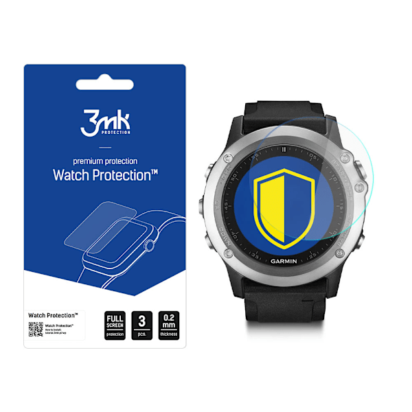 Garmin Fenix 3 - 3mk Urskydd v. FlexibleGlass Lite