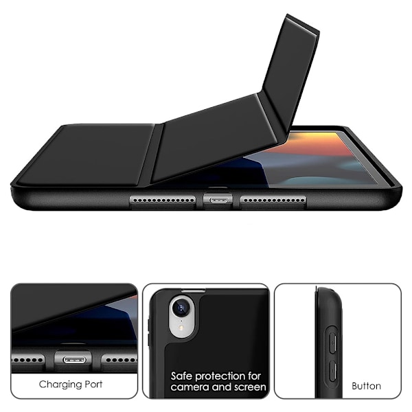 Trifold Cover med Stand til iPad 10.2\" Gen 7 / 8 / 9 - Sort