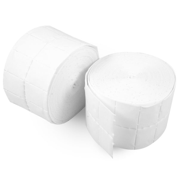 2x500 luddfria dynor, nageldukar på rulle Vit