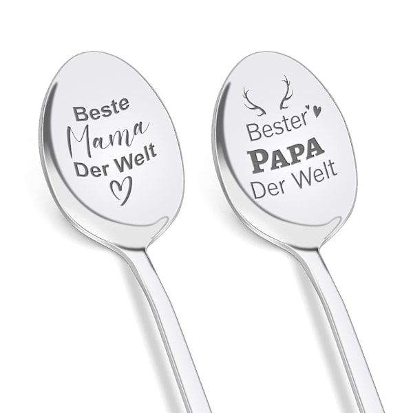 Spoon Gift for Mom and Dad, Coffee Spoon Engraved with Best Mom and Dad in the World, Mom and Dad, Birthday Gift, Mother's Day Gift, Father's ...