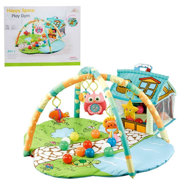 Ladida Babygym Happy Space Lekgym Blå