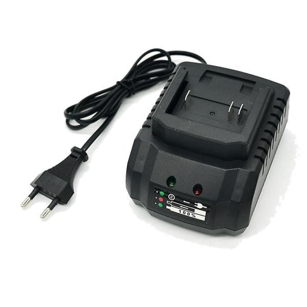 REMAKE Laddare kompatibel med Makita Lithium 18v 21v batteri Strömkälla EU-kontakt svart ingen