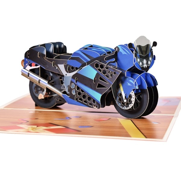 Motorcycle Pop Up Card, Motorcycle 3D Father's Day Pop Up Card,