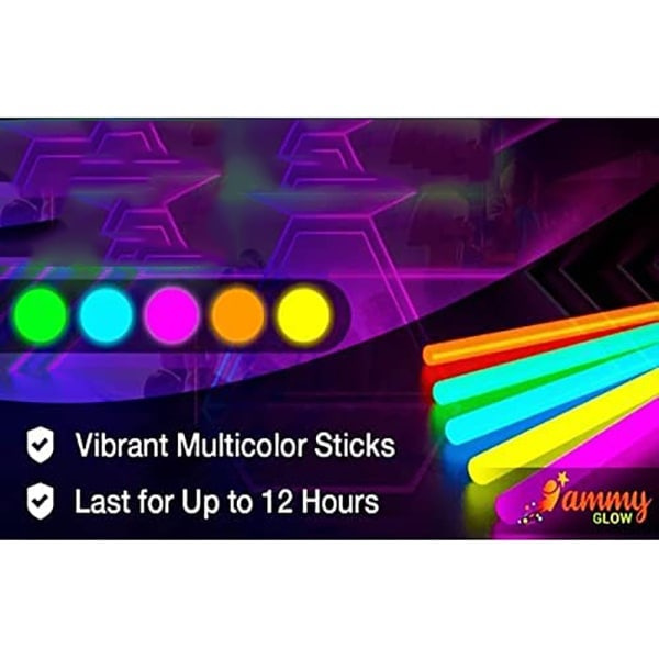 Glödpinnar 100 stycken, neon glödpinnar för bröllop, glöd armband, glödpinnar, kedjor och glöd glasögon set, för jul och nyår