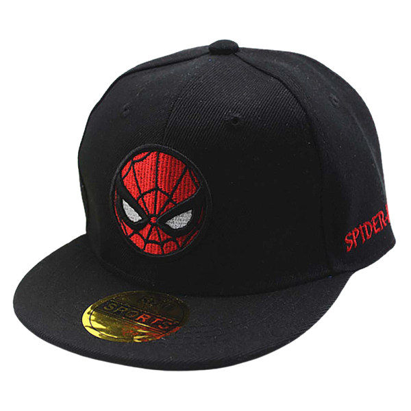 REMAKE Spiderman Baseball-lippis pojille ja tytöille, lasten Snapback-urheilulippis Musta säädettävä