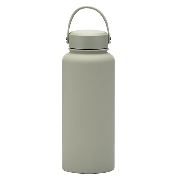 1L Stainless Steel Sports Water Bottle, Large Capacity Thermos Bottle, Hand Portable Outdoor Water Cup