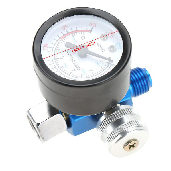 Trykregulator Kompressor, lufttryksregulator Regulator 1/4 sprøjtepistol Lufttryksregulator Trykmåler Pneumatisk værktøjstilbehør