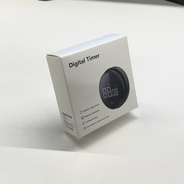 Magnetisk digital køkkentimer Hvid