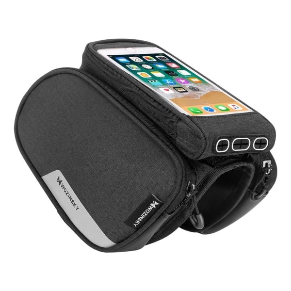 Wozinsky cykelrammepose med mobiltelefonholder 1,5L - Sort