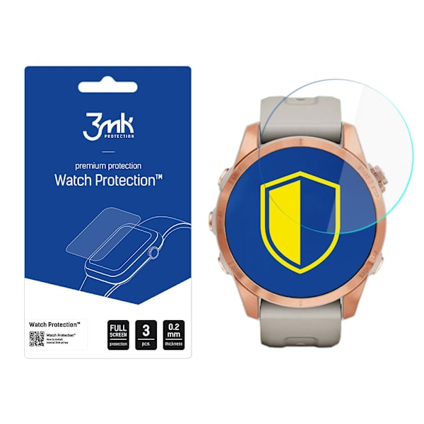 Garmin Fenix​​​​​​​7s - 3mk Urbeskyttelse v. FlexibleGlass Lite