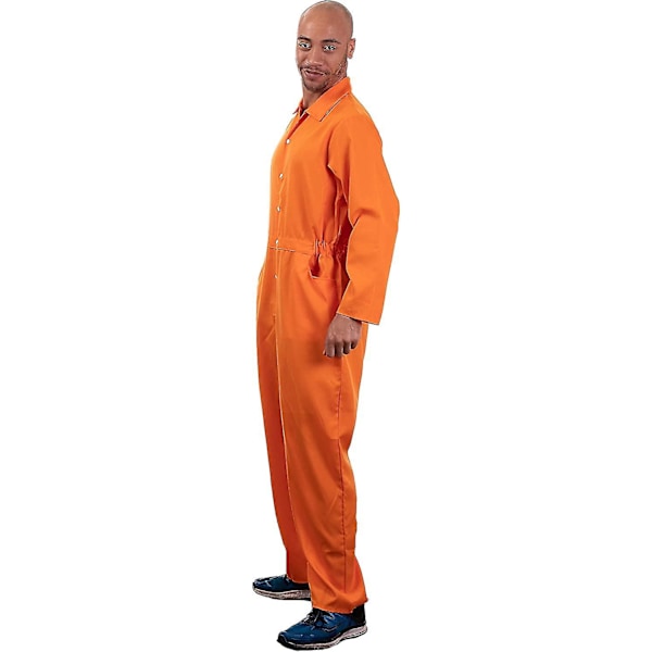 Fangedrakt for fange | Oransje fangedrakt for Halloween, unisex, fengselsforbryter