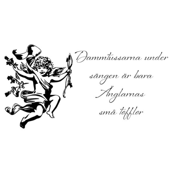 Väggord/Väggdekal - Dammtussarna under... svart
