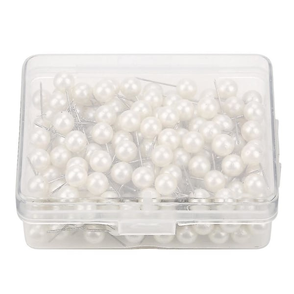 Hvite runde ballformede plasttrykknapper - Dekorative DIY-verktøy (200 stk)