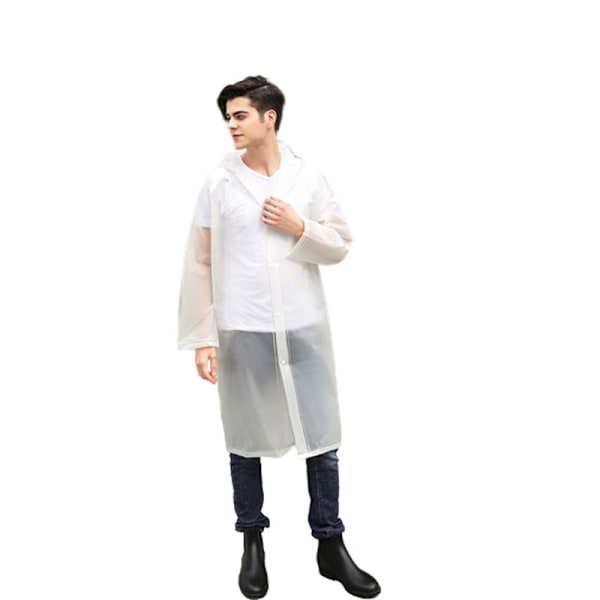 Regnkappa med huva, transparent