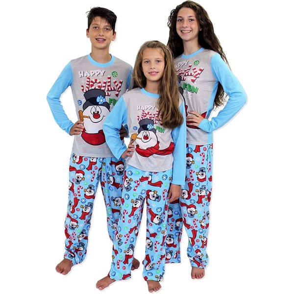 Julepyjamas for foreldre og barn med trykk, lang ermet, hjemmetøy, julegave, 2-delt sett, menn M