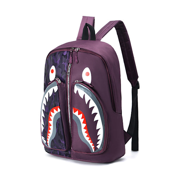 Shark school backpack bapee personalized graffiti student backpack men and women fashion trend backpack