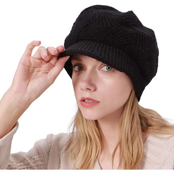 REMAKE Damer vinter varm beanie hæklet slouchy beanie strikkede beanies med