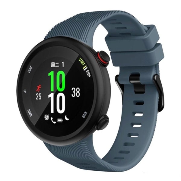 Garmin Forerunner 45S Holdbar Sort Silikon Urrem med Spænde - Mørkeblå Blå