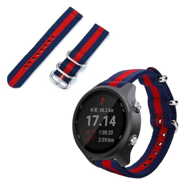 Garmin Forerunner 245 / 245 Music armband i nylon - Blå / Röd Blå