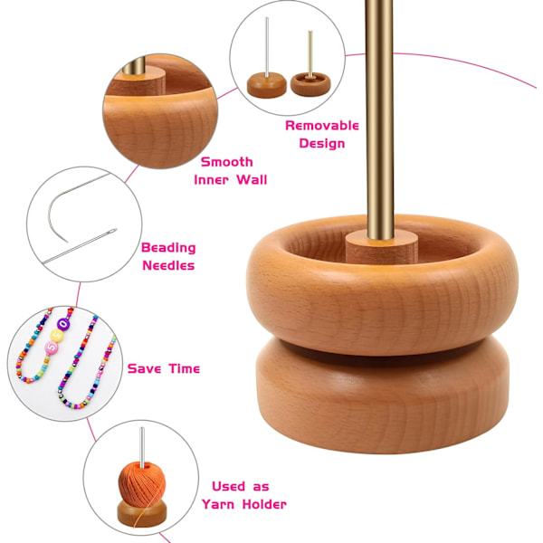 Treperle spoleholder for trådperlearmbåndlaging