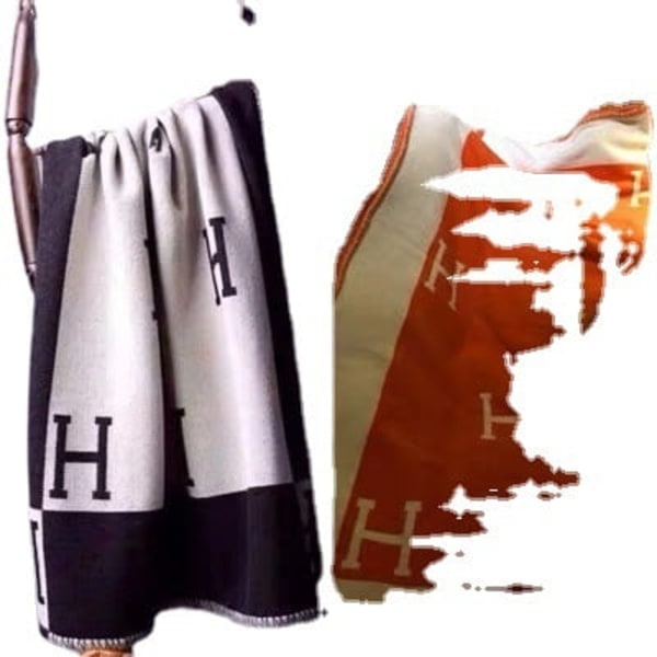 REMAKE Plaid H Filt Cashmere Blanding Hæklet Bærbar Grå WELLNGS