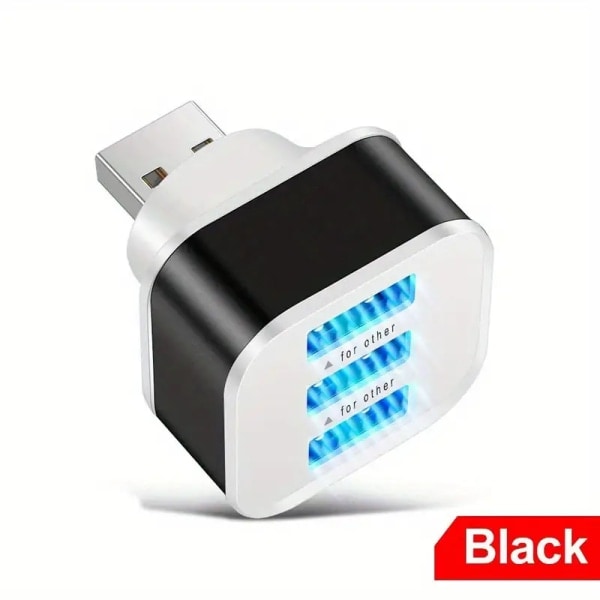 Uusi nopea 3-portinen USB-latauskeskus 2.0 -jatkojohto pöytätietokoneen sovitin Uusi
