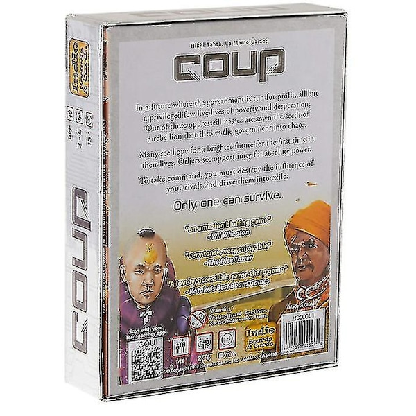 REMAKE Fuld Engelsk Modstandsbevægelse Party Brætspil Strategikort Coup The Resistance: Avalon coup