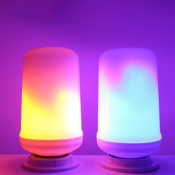 LED-lampa med flamsimulering Dynamisk flammeffekt Blinkande läge E27 Ljuslampa Simulering Levande ljus