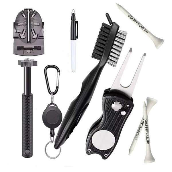 Kit with golf accessories Black